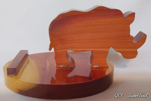 Rhino Cell Phone Stand - Seal Woodworks 