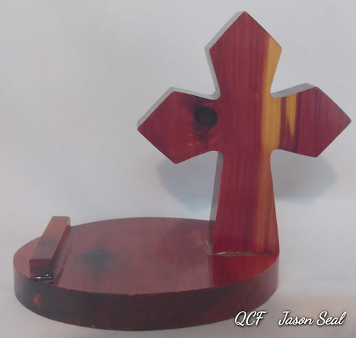 Cross #2 Cell Phone Stand - Seal Woodworks 