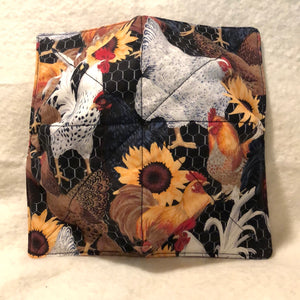 Roosters and chickens Saucer Cozies