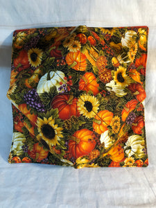 Harvest pumpkin plate cozies