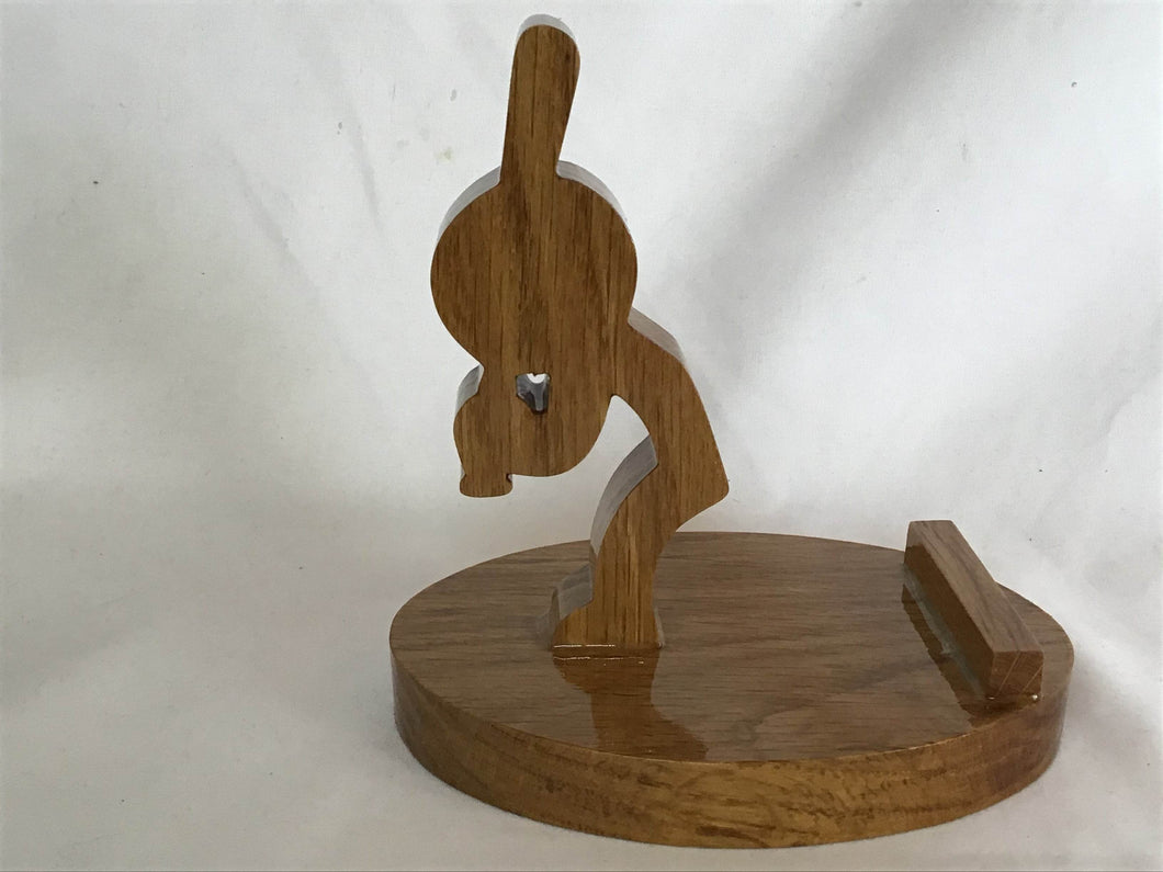 Baseball Player Cell Phone Stand - Seal Woodworks 