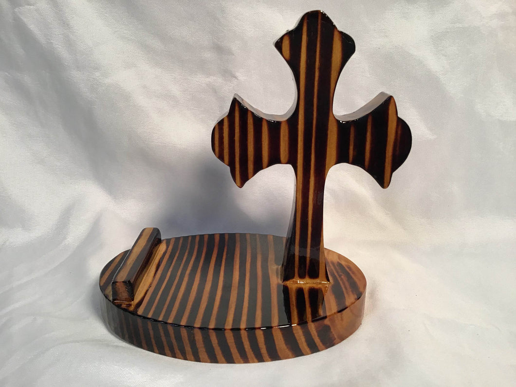 Cross #1 Cell Phone Stand - Seal Woodworks 